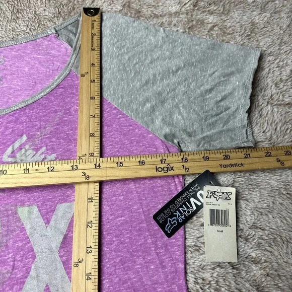 Fox Racing Women’s Resolve Raglan Tee Short Sleeve T-Shirt Lilac New - Picture 5 of 16